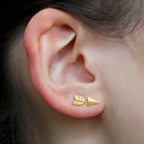 Gold Arrow Stud Earrings
