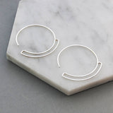Sterling Silver Curl Hoop Earrings