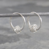 Coiled Silver Hoop Earrings