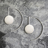 Disc Geometric Drop Earrings