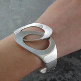 Scissors Silver Hinged Bangle
