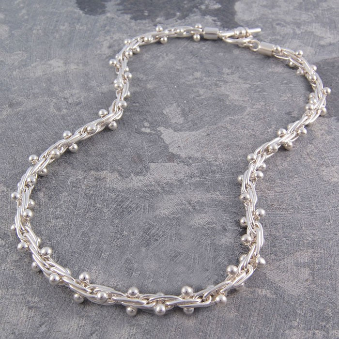 Sterling silver hot sale statement necklace