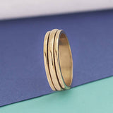 Gold Spinning Sterling Silver Ring