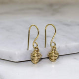 Gold Coil Drop Earrings
