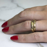 Gold Hammered Russian Ring