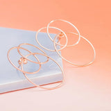 Rose Gold Abstract Statement Stud Earrings