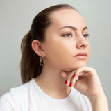 Rose Gold Spring Hoop Earrings