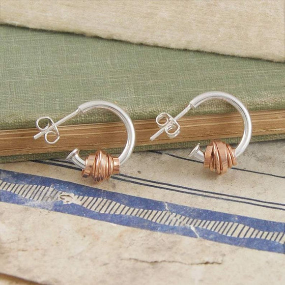 Rose Gold Coiled Hoop Earrings