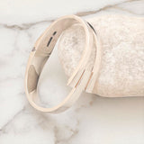 Solid Sterling Silver Chunky Interlaced Hinged Bangle