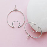 Gold Hoop Ear Cuff Stud Earrings
