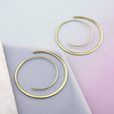 Gold Spiral Hoop Earrings