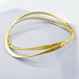 Gold Textured Round Stacking Bangles