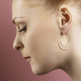 Rose Gold And Silver Two Way Earrings