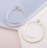 Rose Gold And Silver Two Way Earrings
