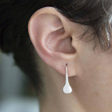 Silver Long Teardrop Earrings