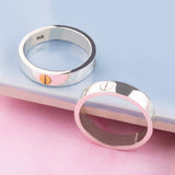 Silver Inset Screw Rings