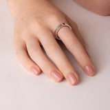 Silver Inset Screw Rings