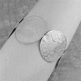 Round Roman Chunky Silver Bracelet