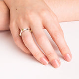 Solid Silver and Gold Screw Accent Rings