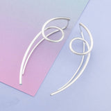 Sterling Silver Loop Drop Earrings