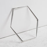 Sterling Silver Tapered Hexagon Bangle