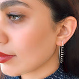 Sterling Silver Threader Coil Earrings