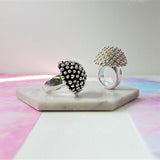Chunky Sterling Silver Abstract Mushroom Ring