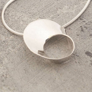 Swirl Silver Pendant Necklace