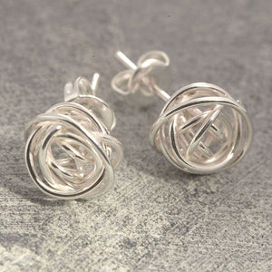 Nest Silver Stud Earrings