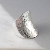 Hammered Chunky Silver Ring