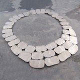 Roman Chunky Silver Statement Necklace