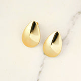 Large Teardrop Sterling Silver Stud Earrings