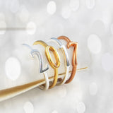 Silver and Gold Number Rings