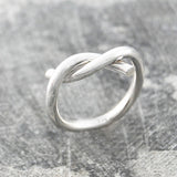 Twist Silver Infinity Ring