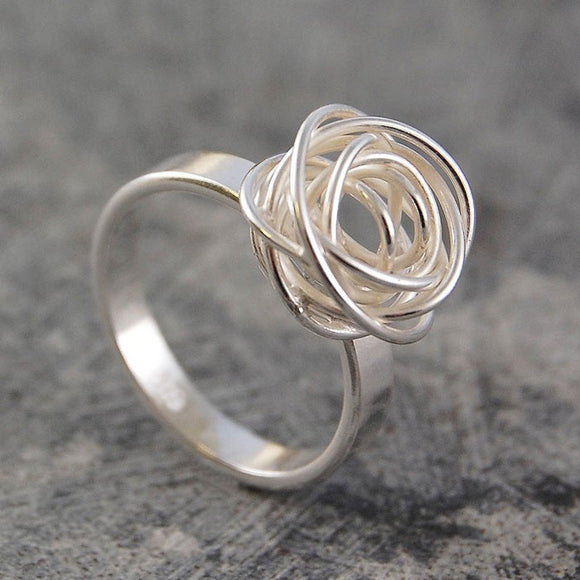 Nest Contemporary Silver Ring
