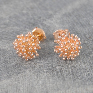 Dandelion Rose Gold Stud Earrings