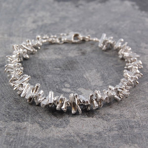 Coral Elements Designer Silver Bracelet