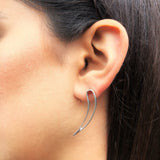 Small Sterling Silver Cut Out Tear Drop Earrings