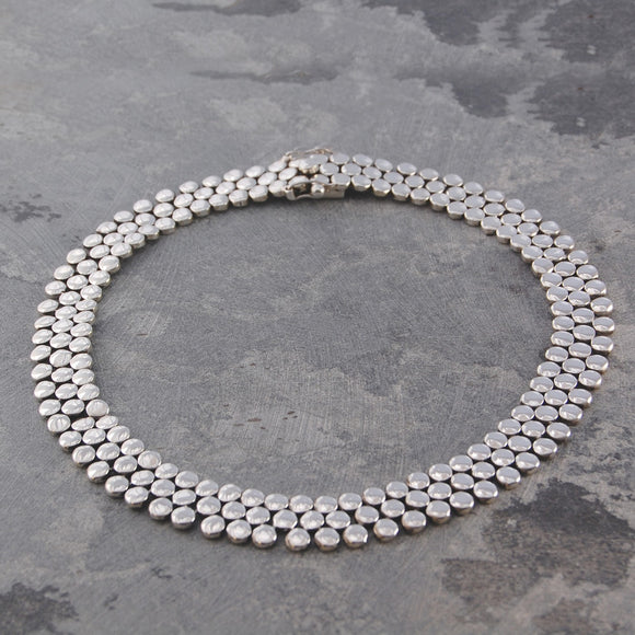 Scales Chunky Silver Necklace