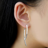 Curved Silver Ear Jacket