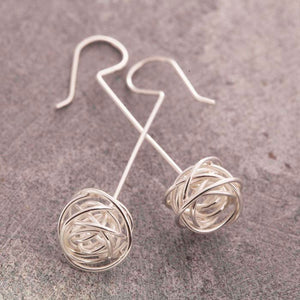 Nest Silver Drop Earrings