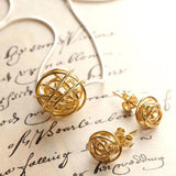 Nest Gold Stud Earrings