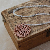 Silver and Rose Gold Snowflake Necklace