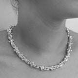 Peppercorn Silver Statement Necklace