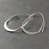 Silver Curl Hoop Earrings