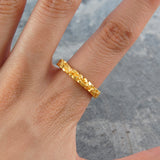 Pyrite Contemporary Gold Ring