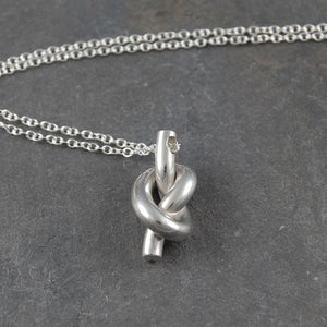 Nautical Silver Knot Necklace