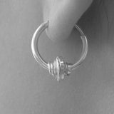 Coiled Silver Hoop Earrings