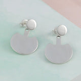 Round Silver Ear Jackets