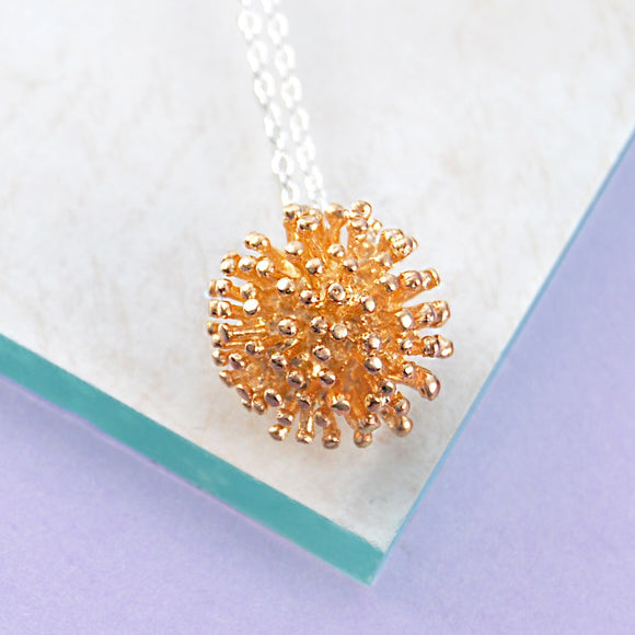 Dandelion Rose Gold Silver Necklace
